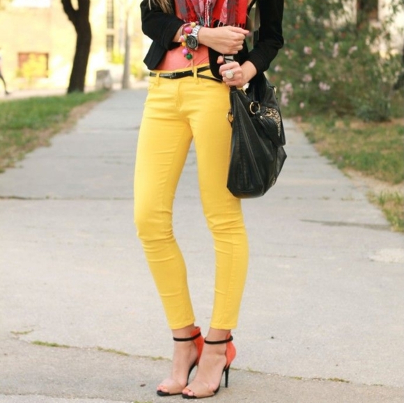 Bisou Bisou Denim - BISOU BISOU JEANS PANTS SKINNY  YELLOW SIZE 4